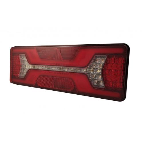 RIGHT RECTANGULAR 12v 24v LED REAR LAMP WITH BUILT IN RESISTOR, STOP TAIL INDICATOR FOG REVERSE LIGHTS LED GLOBAL LG566