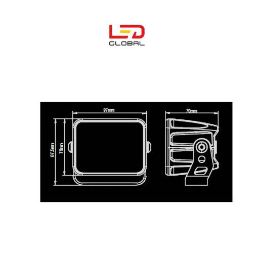 3.8" 40W LED Work Light - with Warning Function
