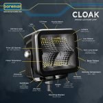 CLOAK – SMOKED LED WORK LAMP – PART NO.: 1001-1540