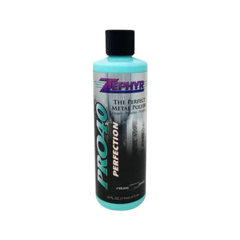 ZEPHYR: Pro 40 "Perfection" ZEPHYR: Pro 40 Perfection Truly Perfection… Cleans • Polishes • Protects 16 ounce bottle THE PERFECT METAL POLISH: Easy to...ZEPHYR: Pro 40 "Perfection"