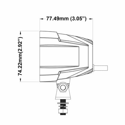 SENTRY – Work Lamp with Red and Amber Position Light – Part No.: 1001-1580