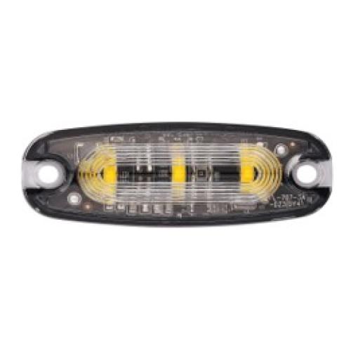 3 LED Slim Amber Warning Strobe with 3M Adhesive Mount
