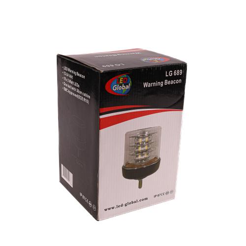 LED One Bolt Warning Beacon Clear Lens